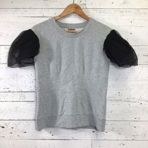 Chelsea28 Tulle Ruffle Puff Sleeve Short Sleeve Top Size XS​​​​​​​​​